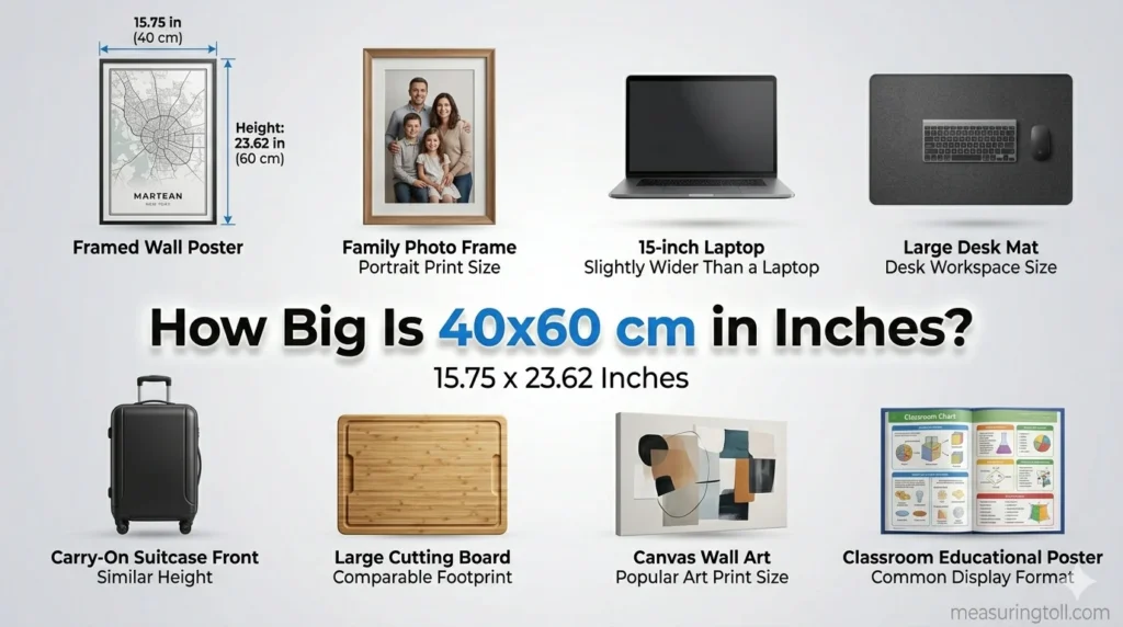 How Big Is 40×60 cm in Inches