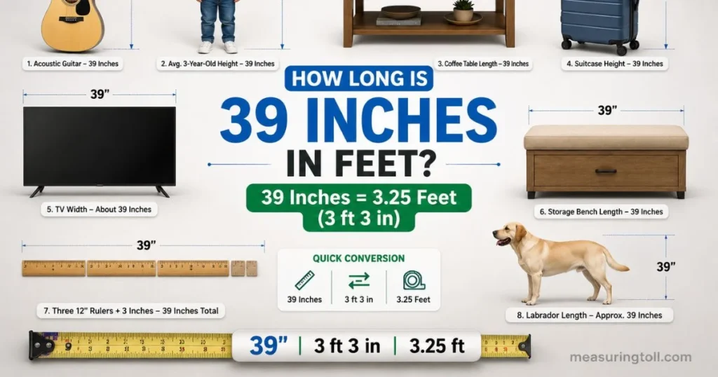 How Long Is 39 Inches in Feet