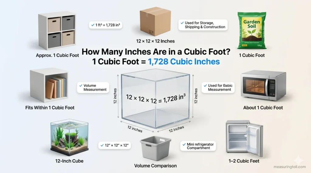 How Many Inches Are in a Cubic Foot?